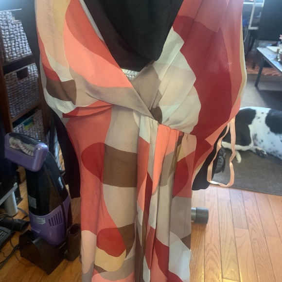 BCBG multicolor chiffon halter top NEW! - Picture 2 of 5